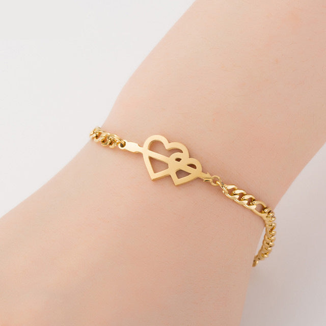 Wholesale Couple Bracelet Female High Sense Titanium Steel Bracelet Niche Design Couple Jewelry Stainless Steel Animal Letter Jewelry